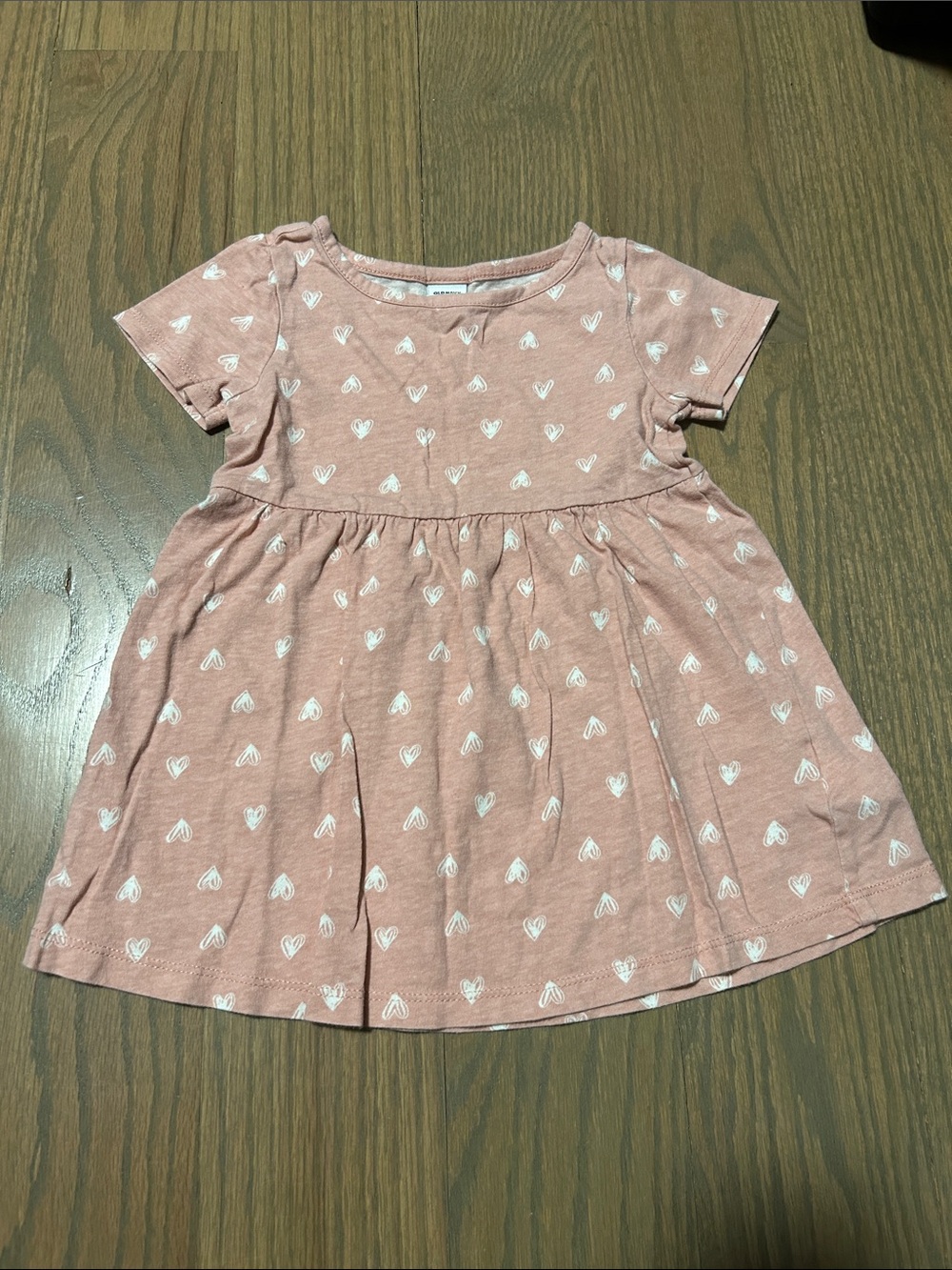 Old Navy Pink Heart Print Casual Dress